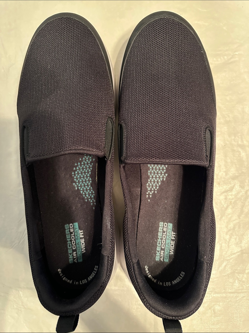 Skechers Men’s Black Mesh Slip-On Casual Loafers